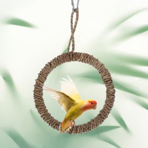 Inne zaopatrzenie ptaków Parrot Summer Hammock Cage Bird Cage Dekoracyjne słomkowe zabawki papugi do wspinaczki