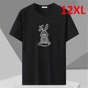 Homens camisetas 9 cores verão t-shirt mens plus size 10xl 12xl t-shirt casual de manga curta top t-shirt mens algodão t-shirt grande 12xl preto j240330