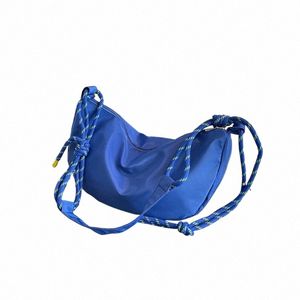 Neue Nyl Tuch Umhängetaschen Vintage Einfarbig Hobos Tasche Casual Große Kapazität Diagal Tasche FI Vielseitige Frauen Handtasche P0VV #