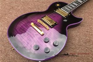 China electric guitar Purple guitar purple binding gold hardware ship7042812