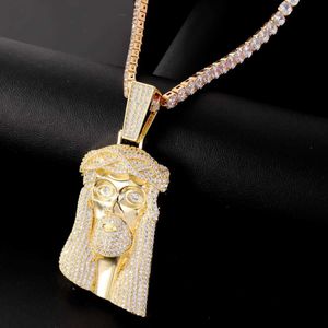 Joseph mans portrait pendant with micro inlaid zircon pendant exaggerated hip-hop accessories 0WVJ