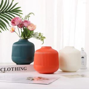 Vasen, einfarbig, Desktop-Vase, Ornament, modern, High-End, nordischer Stil, Kunststoff, Blumentopf, Anti-Drop, glatt, Retro
