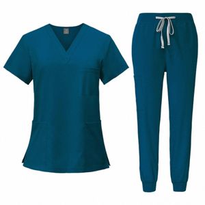 multicolorido unissex de manga curta Phcy enfermeira uniforme hospital médico workwear uniformes de cirurgia dentária oral conjuntos de esfoliantes médicos y8lP #