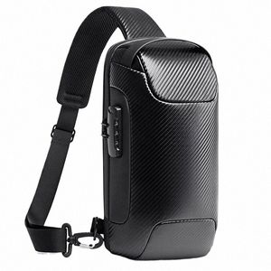 chest Bag Anti-thief Men Crossbody Bag Waterproof Shoulder Bags USB Charging Short Trip For Male Travel Pack K807#