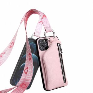 Alirattan New Halter Phe Cover Case per le donne 2023 Designer PU Custodia in pelle a portafoglio Flip Screen Custodia protettiva Portamonete G4pE #