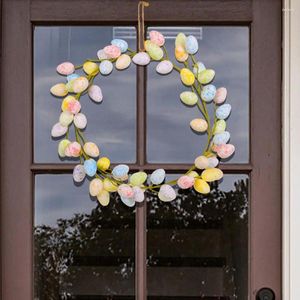 パーティーの装飾イースターの装飾ストラップのお祝いの玄関の玄関の花輪の壁の装飾家のための手作りの卵の花輪