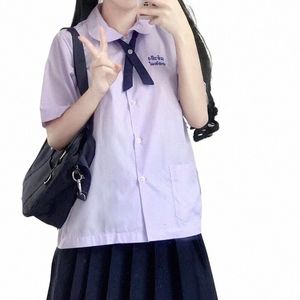 Thai School Uniform Summer kortärmad kvinnlig thailändsk dramaflicka från ingenstans Nanno veckad kjol JK Uniform Cos klädstudent M3S0#