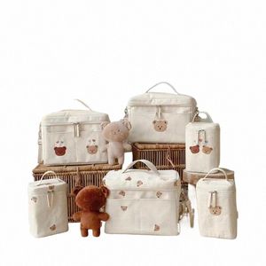 Carto Bear Tragbare Lunch-Tasche, thermisch isolierte Lunchbox, Tragetasche, Kühler, Handtasche, Lebensmittelaufbewahrung, Taschen, Abendessen, Ctainer für Kinder und Frauen W2J7 #