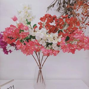 Decorative Flowers 5Pcs Artificial Bougainvillea For Wedding House Garden Simulation Fake Plum Flower Branch