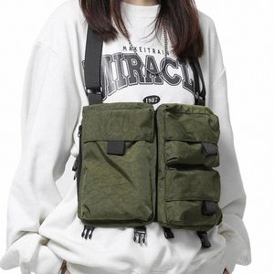 Streetwear unisex Chest Rig Borse petto tattiche Casual Bullet Benger Borsa Hip Hop Vest Bag Functi Tactics Marsupio 20IQ #