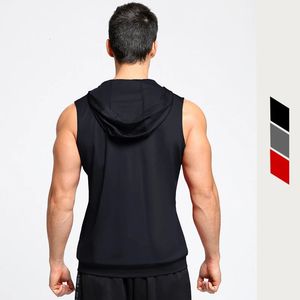 Mens Soccer Jerseys ärmlösa löpande jogging hoodies singlets bodybuilding tops träningskläder sportkläder väst manliga skjortor 240325