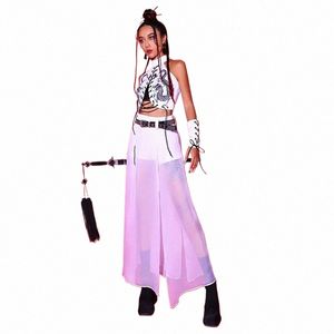 chinese Style Jazz Dance Costume Women Gogo Performance Outfits White Suit Nightclub Dj Pole Dance Clothing Stage Wear BL11687 f5tS#