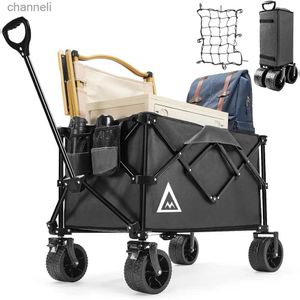 Camp Furniture Collapsible Wagon Folding Beach Cart Muarch Foldable Wagon Shopping Cart Grocery Utility Garden Cart Tool with Wheels YQ240330