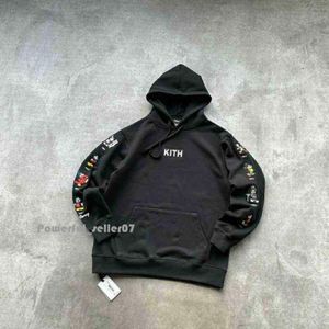 Hoody Kith Giyim Sonbahar Kazak Erkekler Doğal Renk Basketbol Gömlekleri Mektup Çıkartları Sweatshirt Kot pantolon veya şort için mükemmel 4579