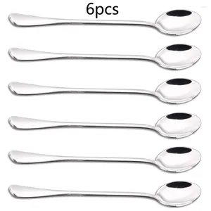 Coffee Scoops 6pcs Stainless Steel Ice Tip Spoon Soup Fashion Products Durable And Not Prone To Rusting