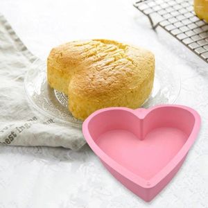 Moldes de cozimento de alta qualidade Silicone Bakeware Coração Bolo Molde Antiaderente para Valentines Cheesecake