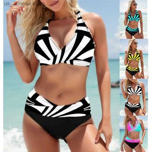 Costumi da bagno da donna Nuovi costumi da bagno bikini sexy Clashing Costumi da bagno stampati Costumi da bagno estivi da donna Costumi da bagno da spiaggia Costumi da bagno stile mare S-5XL T240330