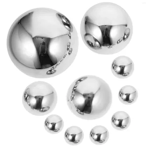 Decorative Figurines 10 Pcs Stainless Steel Garden Mirror Ball Kitchen Decorations Outdoor Gazing Globe Decorate Cutainsforbedroom Spheres