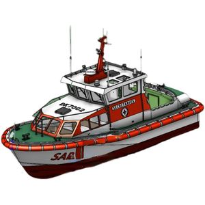118 Zestaw modelu łodzi Offshore SAR Rescue Ręcznie zgromadzona Skala zdalnego sterowania Nautical 240319