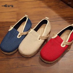 Walking Shoes Stretch Fabric Flat Breathable Solid Color Slip-on