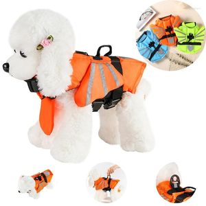 Cão vestuário bonito estilo pet natação colete salva-vidas para pequeno médio grande jogo água arnês roupa de banho filhote de cachorro flutuador roupas