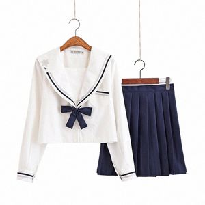 Kvinnor High School JK Sailor Collar Uniform kläder Japan Söt kawaii Dr Suit Set o6es#