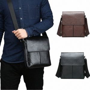 Męska torba na ramię skórzany krzyż boczny zawieszek menger bolsas torba do pracy crossbody kwadratowy niezbędny Porter Bag mąż u7zc#