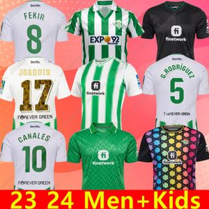 2023/2024 Real Betis Isco Soccer Jerseys 23 24 24 Hoaquin Fekir B.Iglesias Canales Willian J рубашка Уильям Камараса Хуанми Виктор Руис Футбольная форма Специальные дети