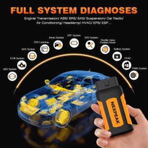 NexPeak K1 Plus Auto -код читатель Oli TPMS Immo Key Program Профессиональный автомобильный сканер CAR Oil OBD2 Diagnostic Tool ODB ODB