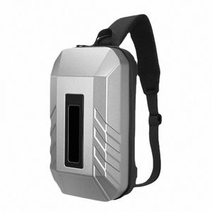 Borsa da uomo Menger Ricarica USB Impermeabile Smart Cool Led Uomo Uomo Breve viaggio Menger Sling Men Borsa da petto portatile N6dy #