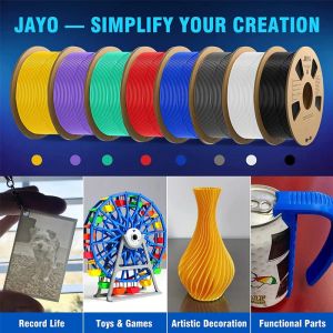 Jayo 3D Printer PLA/PETG/ABSフィラメント1.75mm +/- 0.02mm 10ロール3Dプリンター3Dペンの非毒性材料3D印刷循環材料