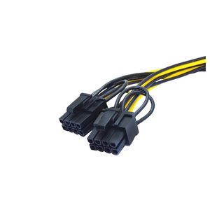 Новый 2024 20CM PC Power Power CPU CPU MOLEX 8 PIN-контакт до 2 PCI-E 8 (6+2) PIN-графические графические карты разъемы.