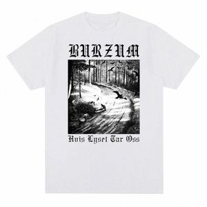 vintage metalowy zespół Burzums Cover druk muzyka T Shirt Mężczyzn Mężczyzn Fi swobodne krótkie rękawie plus rozmiar koszulki unisex f9my#