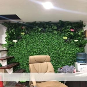 Decorative Flowers 40 60CM Large Artificial Grass Lawn Decoration Plant Wall Backdrop Fake Subtropical Outdoor Garden Home Decor