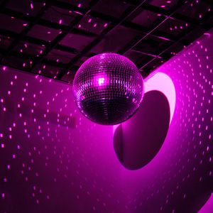 8/12inch Disko Işık Ayna Top Motor LED Pinspot Lamba Dönen Cam Ayna Top Disco Ball DJ Stage Gece Kulübü Parti Dekoru