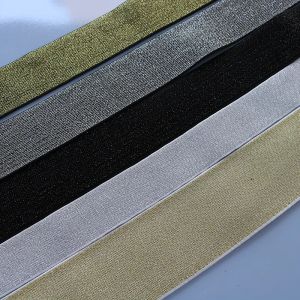 Glitter Gold Silver Elastic Bands Rubber Band Waist Band Elastic Cord Garment Trousers DIY Sewing Accessories 10/15/25/40mm 1M