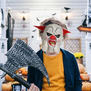 Party Dekoration Kinder Halloween Clown Kopfbedeckung Flexible Latex Scary Facewear Prop für Cosplay Maskerade