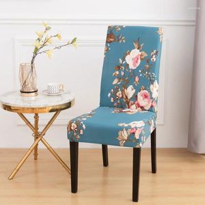 Chair Covers Floral Cover Spandex Elastic Slipcover Seat Case Stretch For Dining Room Kitchen Wedding El Banquet