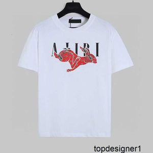 Designer korrekt och verifierad version av sommaren lyxig kaninårsmönster kortärmad t-shirt för både män och kvinnor B5px