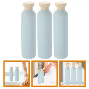 Lagringsflaskor ljusblå flip-top lotion flaska 260 ml dusch gel schampo pressa tom toalettartiska resor handtvål dispenser