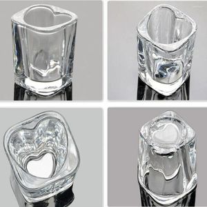 Weingläser Whisky Cup S Square herzförmig dicker klarer Cocktail -Wodka -Schnaps für Party Bar Hochzeit