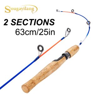 Rods Sougayilang Ice Fishing Rod 2Section Winter Fishing Rupps Portable Winter Fishing Rod Spinning Ice Winter Fishing Pole Tackle