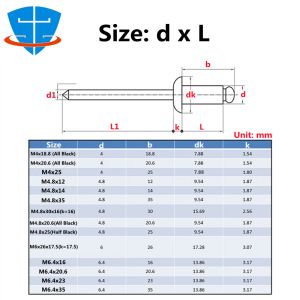 50/20x M4 M4.8 Folding Lantern Type Blind Rivet Aluminum Alloy Core-pulling Pull Rivets Claw Rivets for Automotive Wine Boxes