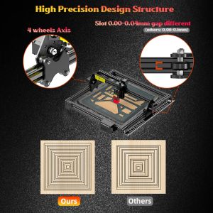 Máquina de corte a laser de 90W para a máquina de gravação a laser de metal de gravador de madeira para a impressora de madeira CNC de vidro Cutter Printer Air Assist
