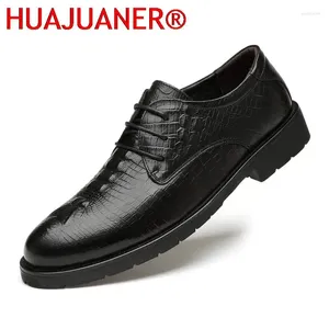 Casual Shoes Comfortable Formal Italian Prom Evening Long Dresses Lace Up Oxfords For Man Leather Mens