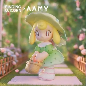 Hitta Unicorn Aamy Picnic with Butterfly Series Kawaii Model Designer Doll Blind Box Mystery Toy Cute Action Anime Figur 240301 240325