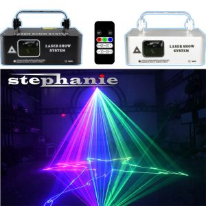 500mw RGB Laser Beam Line Scanner Projector DJ Disco Stage Lighting Effect Remote Controller Party Wedding Bar Club DMX Lights