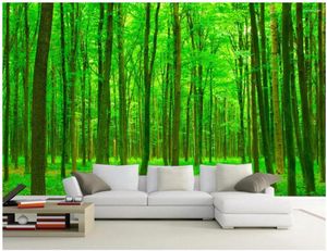 Wallpapers 3D-Raum-Tapete Benutzerdefinierte PO HD Sunshine Forest Living TV-Wandmalerei Wandbild für Wände
