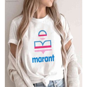 Summer Marant Tshirt Kadın Büyük Boyutlu Pamuk Harajuku T Shirt Oneck Femme Nedensel Tshirts Moda Marka Gevşek Tee G2205077910893