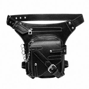 Steampunk cintura saco gótico retro motocicleta sacos de couro crossbody ombro packs coxa perna bolsa bolsa de viagem para mulheres homens x8no #